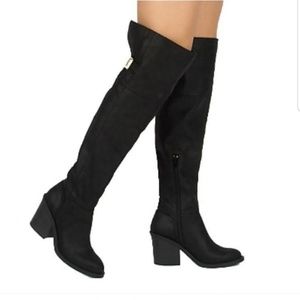 New 8.5 black over knee boots